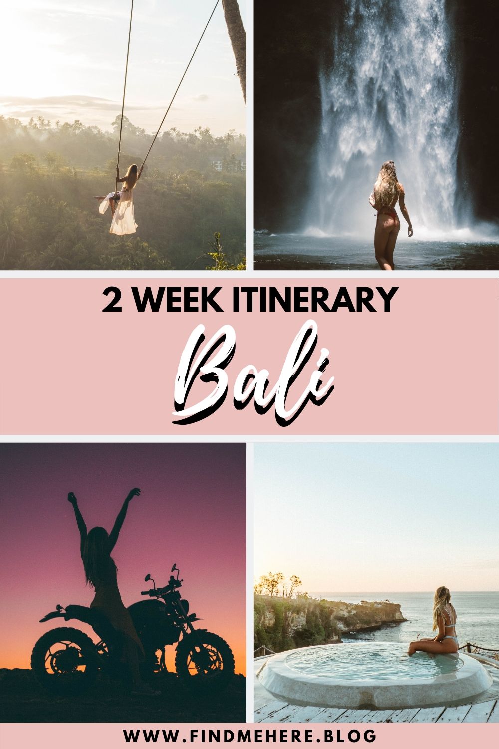 The ultimate travel itinerary guide to Bali - a bucket list destination! What to do, where to stay, and lots of inspiration. Things to do in Bali - Top Places To Visit In Bali that you must see on your vacation to this Indonesia island. Discover the best beaches, most instagrammable spots, best adventure activities, and hidden gems. Add these top spots to your Bali itinerary for the ultimate vacation | instagram places in Bali | Bali photography