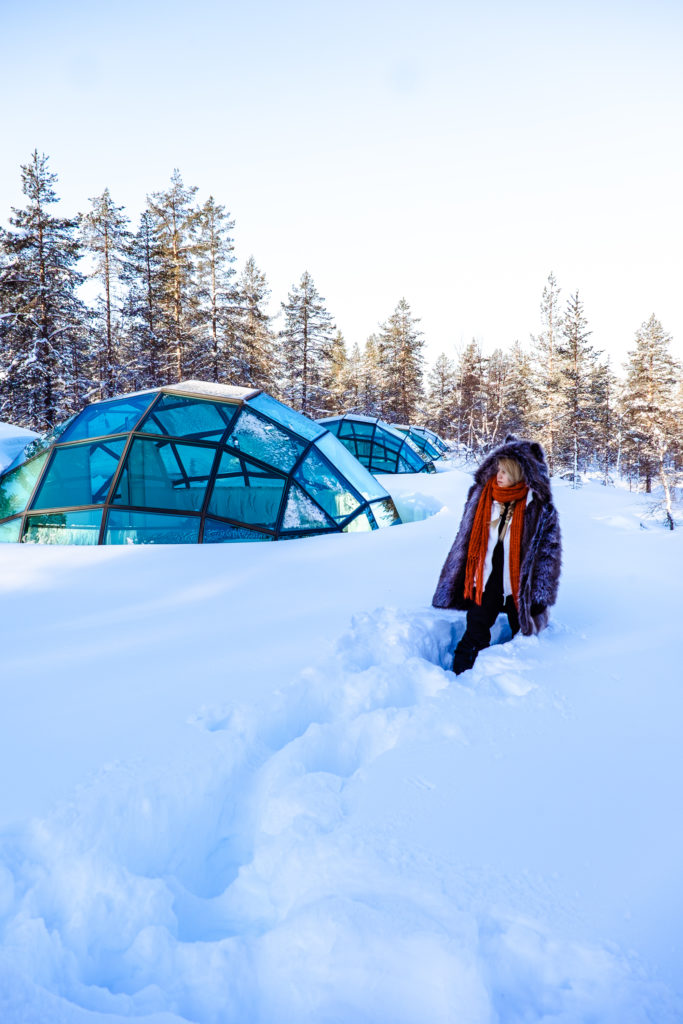 Staying in a glass igloo in Finland